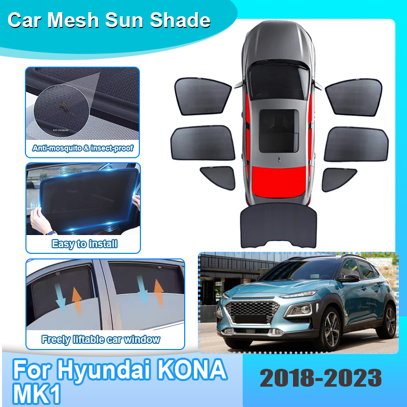 Screen Printing Frame Mesh - Car Window Sunshade For Hyundai KONA