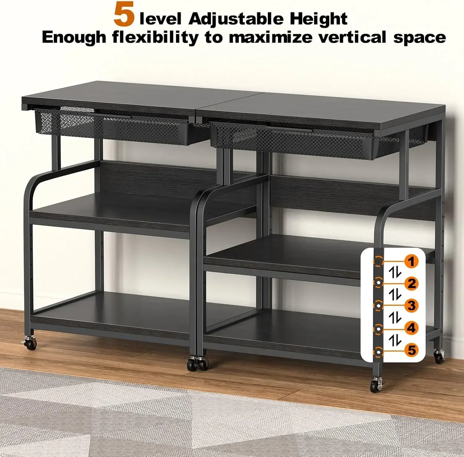 Commercial Printer - 23.6''x18.9'' Extra Large Printer Stand with