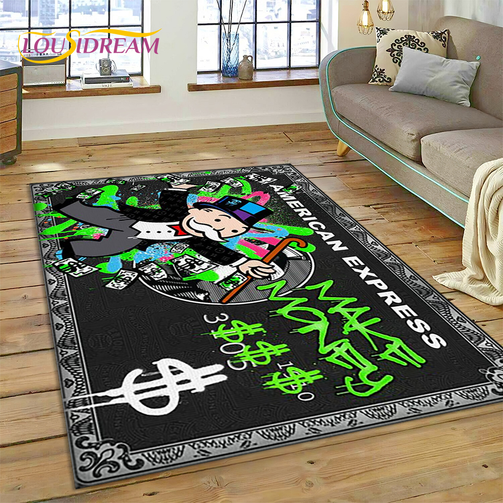 Commercial Printing For Sale - Game Dollar Monopoly Cartoon Money Rug
