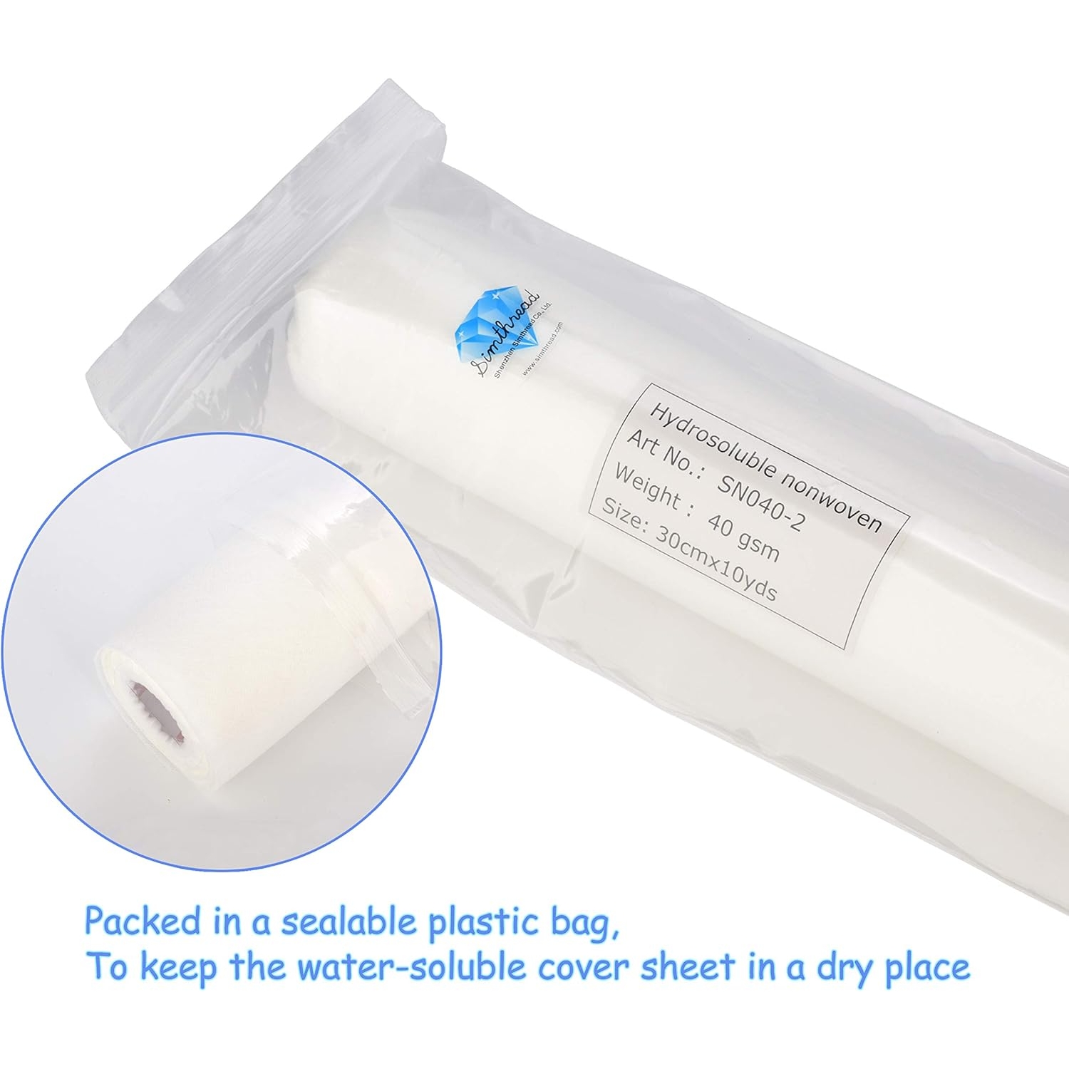 Simthread Non Woven Water Solu - огляд і ціна Embroidery Stabilizer Backing