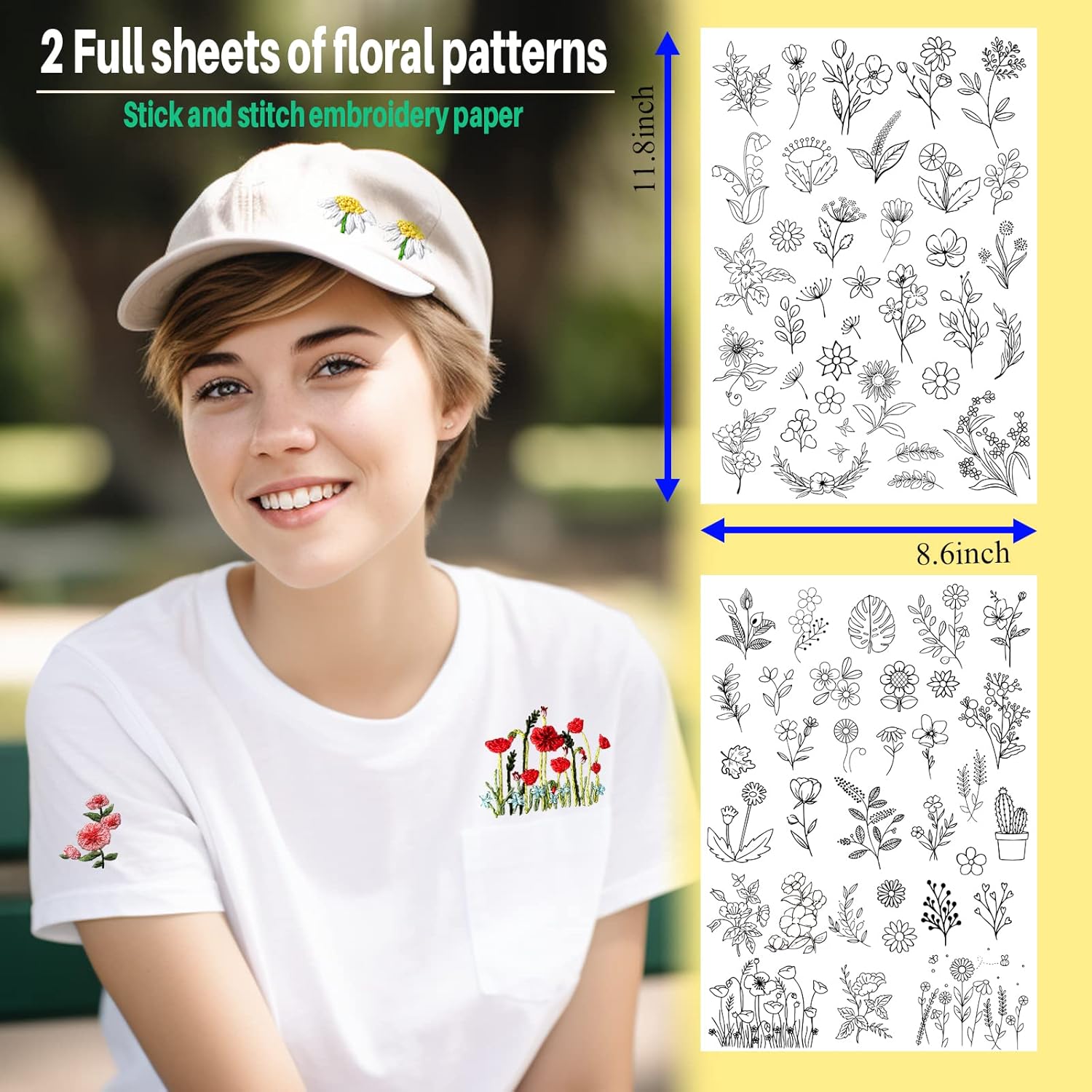 72Pcs Water Soluble Stabilizer - огляд і ціна Embroidery Stabilizer Backing