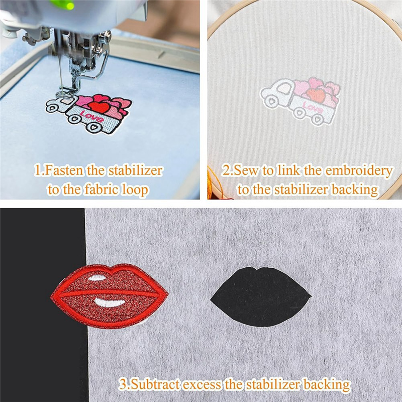 A67P-20 Pcs Double Sided Iron  - огляд і ціна Embroidery Stabilizer Backing