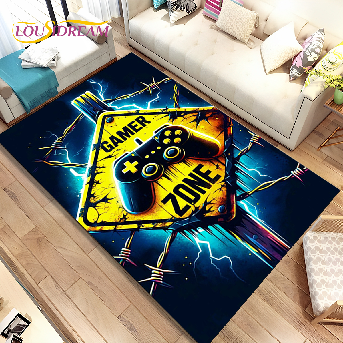 Cartoon Game Gamer Gamepad Rug - огляд і ціна Commercial Printing For Sale