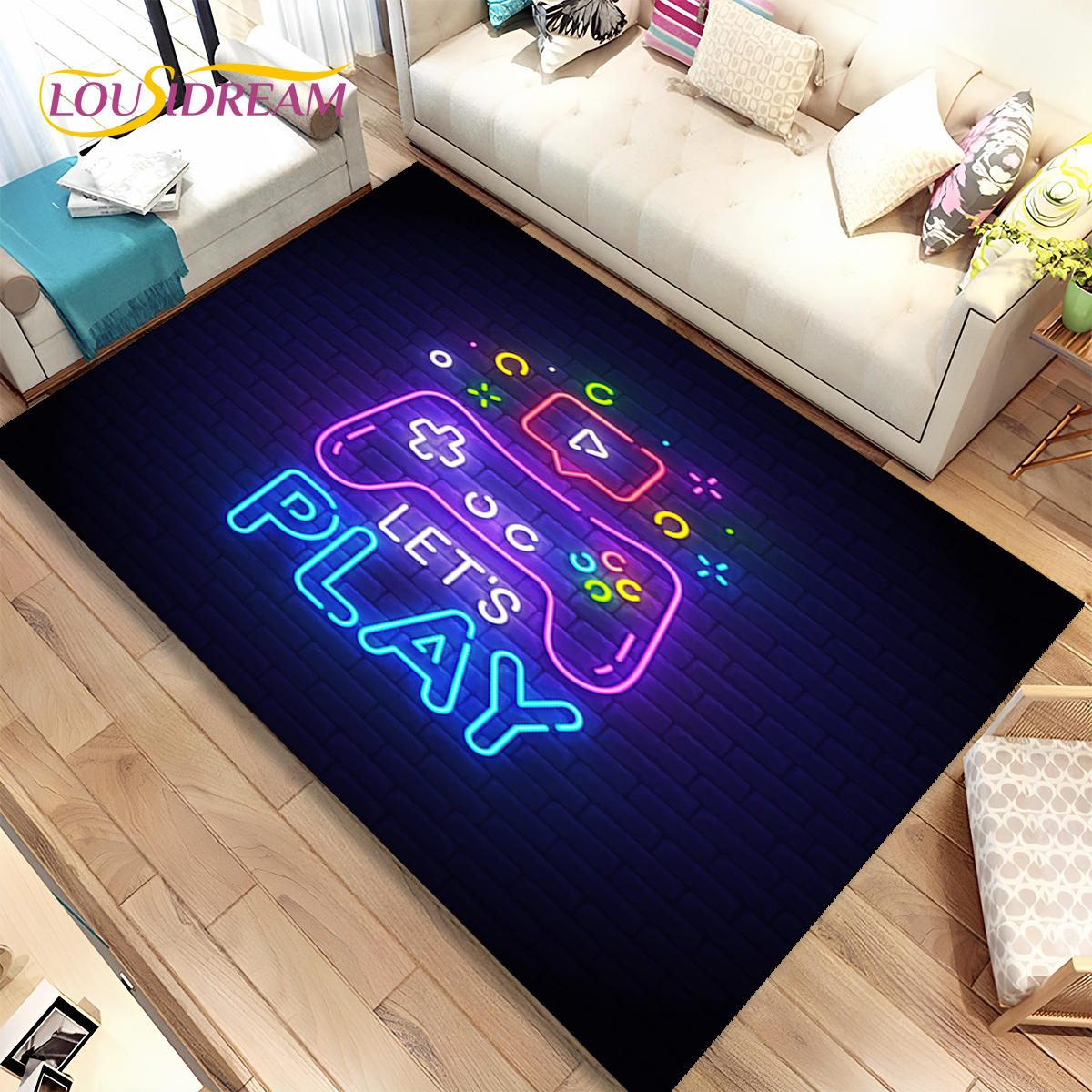 Cartoon Game Gamer Gamepad Rug - огляд і ціна Commercial Printing For Sale