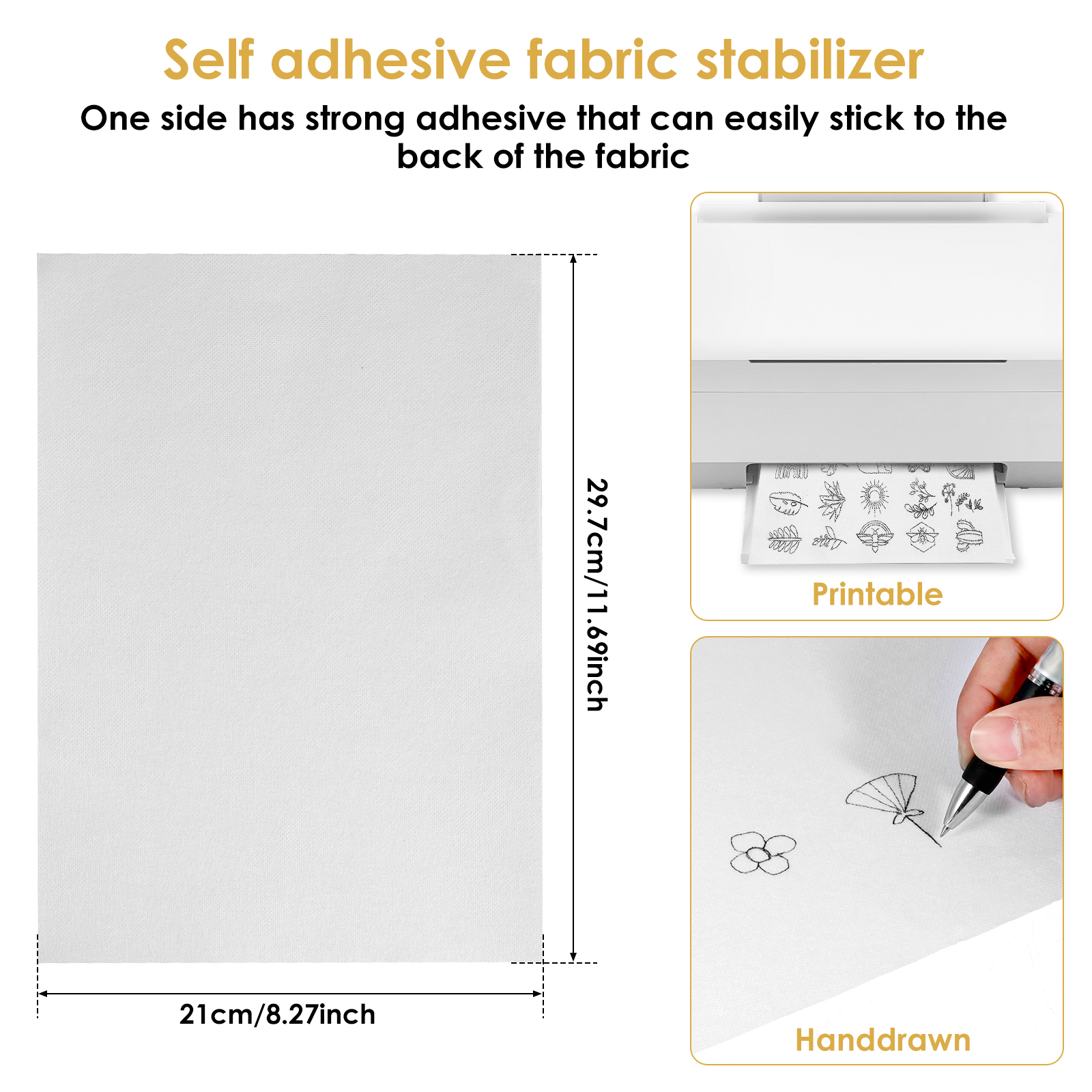 12/24PCS Sticky Water Soluble  - огляд і ціна Embroidery Stabilizer Backing