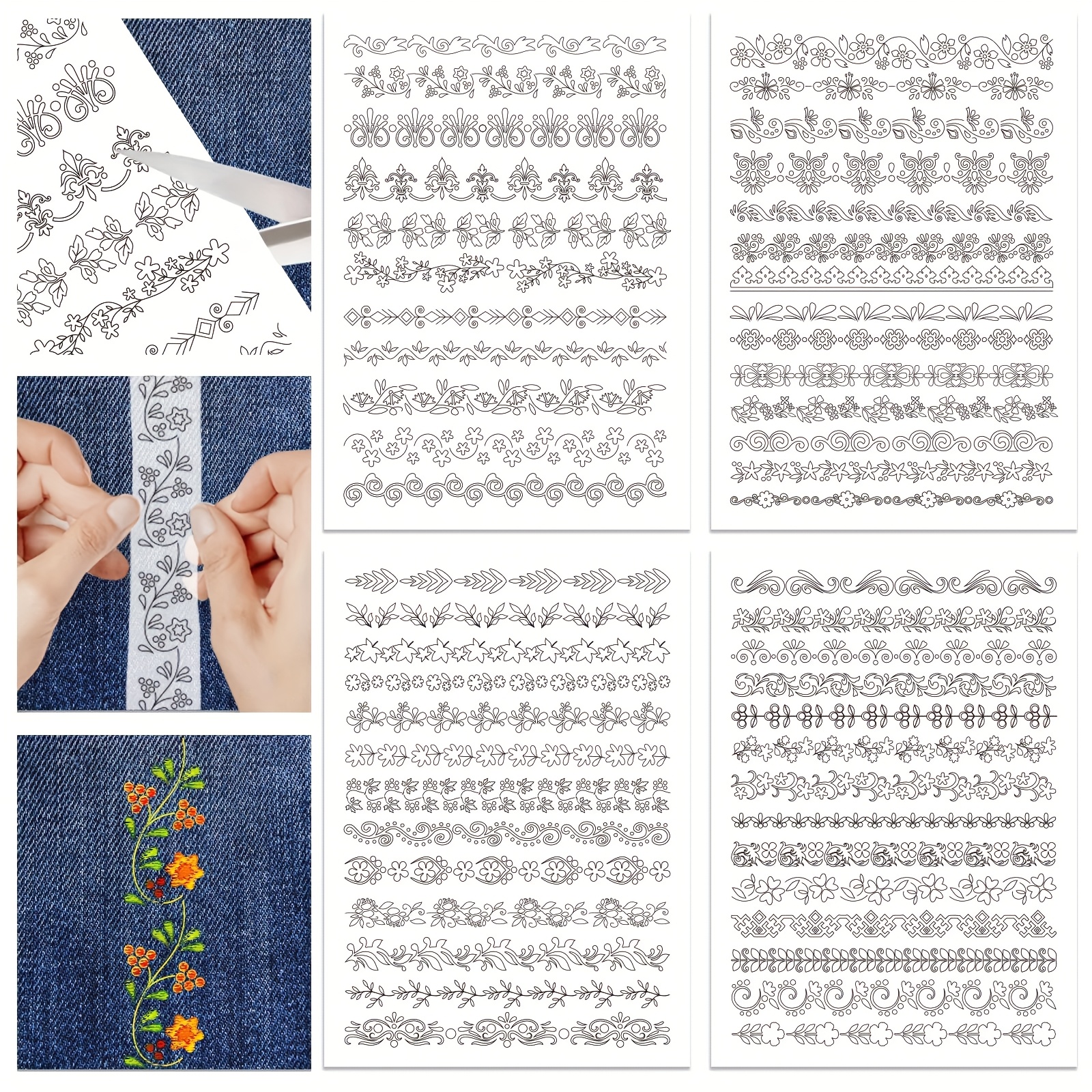 4 Sheets Retro Lace Water Solu - огляд і ціна Embroidery Stabilizer Backing