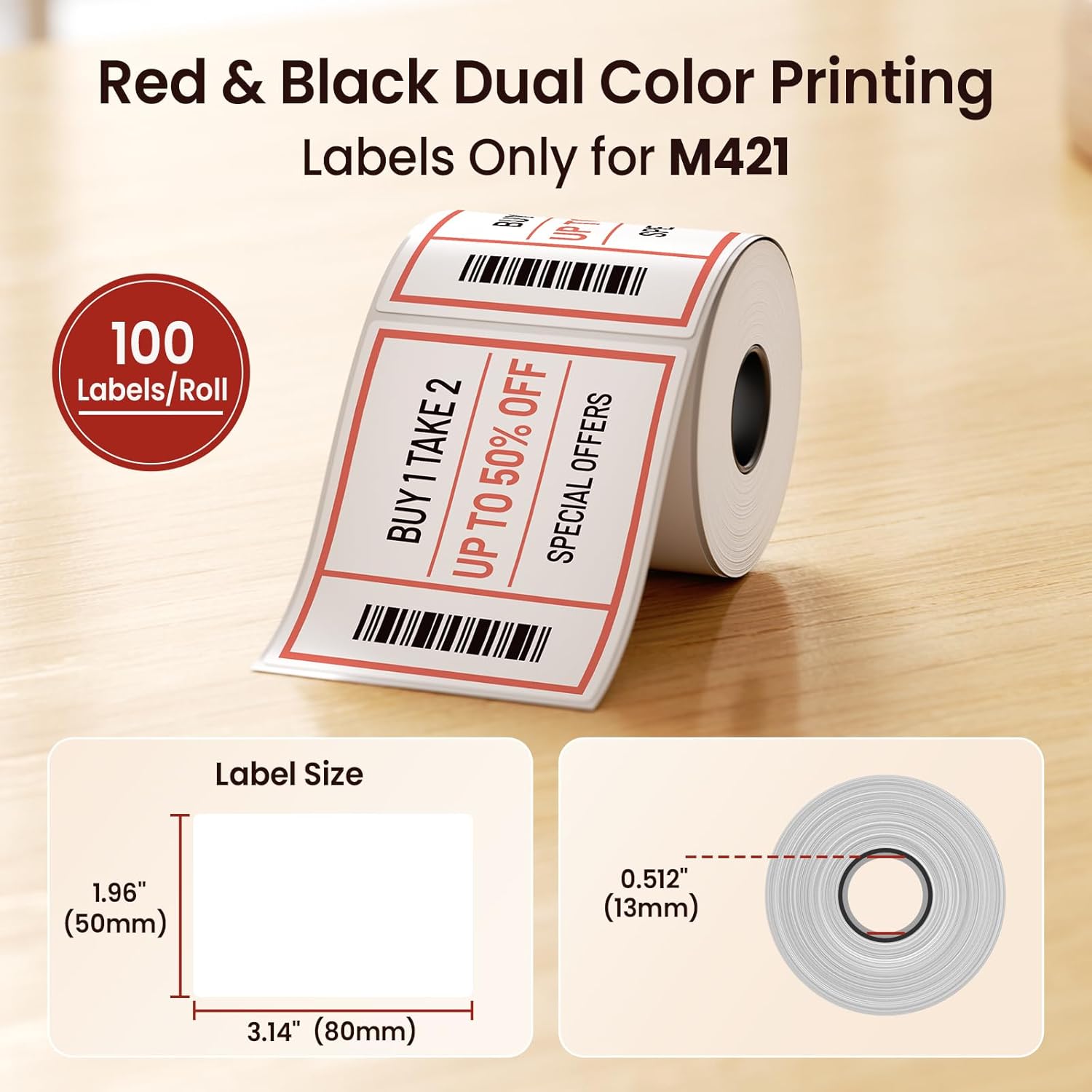 Red & Black Adhesive Thermal L - огляд і ціна Commercial Printer