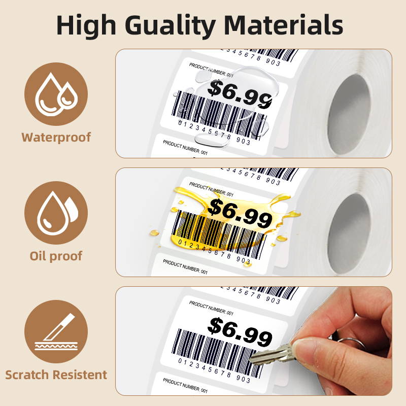 5 Rolls of White Label Sticker - огляд і ціна Commercial Printer