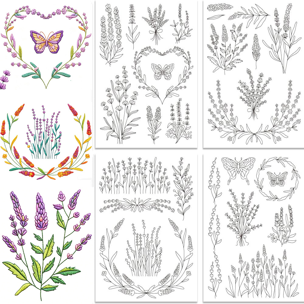 Lavender Flower Butterfly Wate - огляд і ціна Embroidery Stabilizer Backing