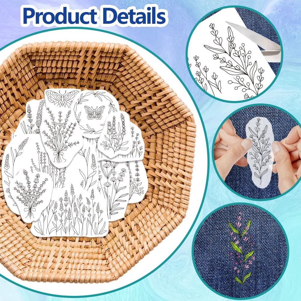 Lavender Flower Butterfly Wate - огляд і ціна Embroidery Stabilizer Backing